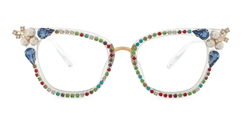 0075 Peninsula Cateye clear glasses