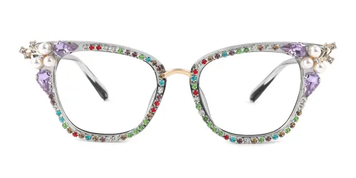 0075 Peninsula Cateye grey glasses