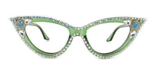 0083 Avila Cateye green glasses