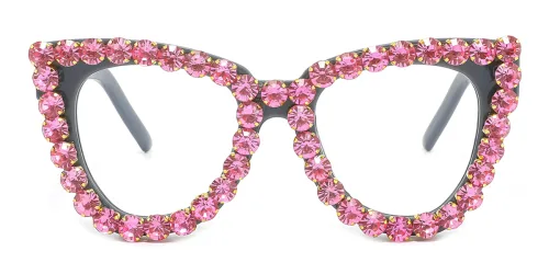 0086 Pansy Cateye pink glasses