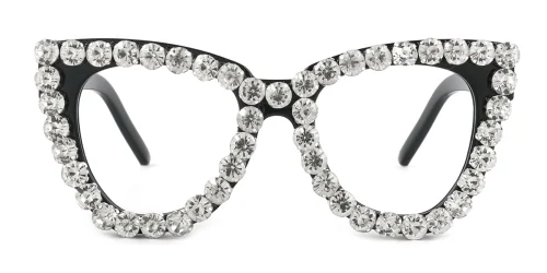 0086 Pansy Cateye white glasses