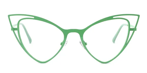 0089 Amaryllis Cateye green glasses