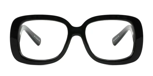 027 Belinda Rectangle black glasses