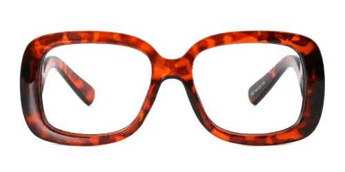 027 Belinda Rectangle tortoiseshell glasses