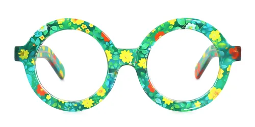 031 Riva Round floral glasses