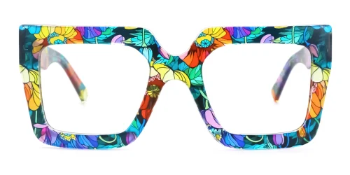 034-1 Leona Rectangle floral glasses