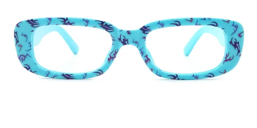0471 Aracely Rectangle blue glasses