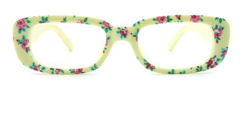 0471 Aracely Rectangle green glasses