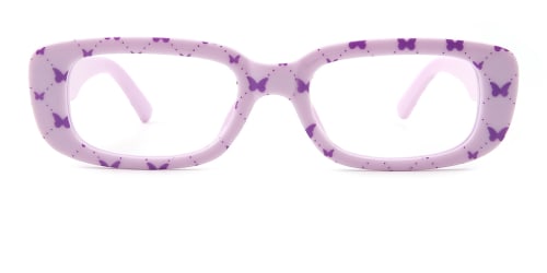 0471 Aracely Rectangle purple glasses
