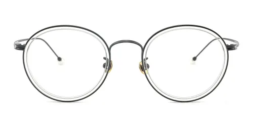 1020 Rainbow Oval black glasses