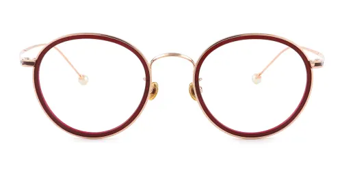 1020 Rainbow Oval red glasses