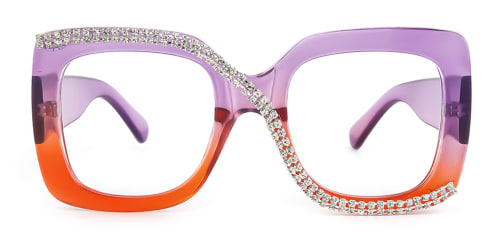 10690 Infinity Rectangle purple glasses