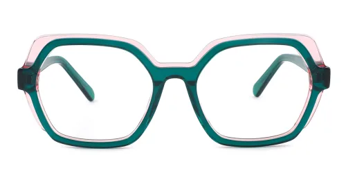 1190 Milly Geometric green glasses
