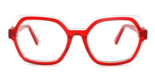 1190 Milly Geometric red glasses