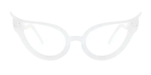 12106 Kandi Cateye white glasses