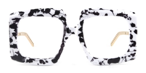 12365 Vivien Rectangle white glasses