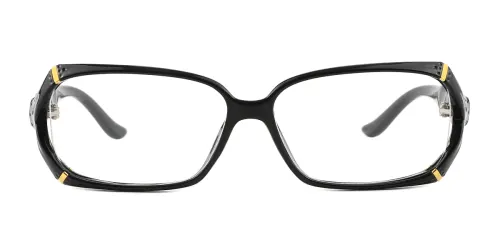 1242 Keisha Oval black glasses