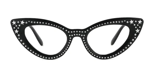 12597 CAMILLA Cateye black glasses