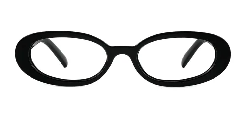 1312 Adelia Oval black glasses