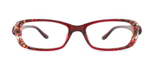 13156 Lara Rectangle red glasses