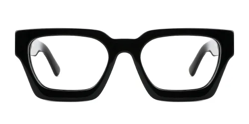 1439 Nanette Rectangle black glasses