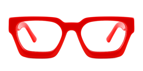 1439 Nanette Rectangle red glasses