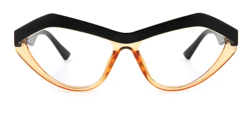1501C1 Geena Cateye,Geometric, brown glasses