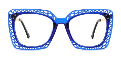 15221 Christine Rectangle blue glasses