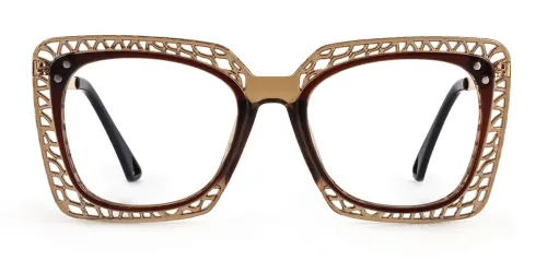 15221 Christine Geometric brown glasses