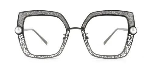 15472 Xela Geometric black glasses