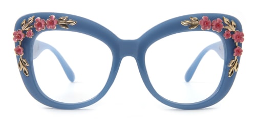 15650 tropic Cateye blue glasses