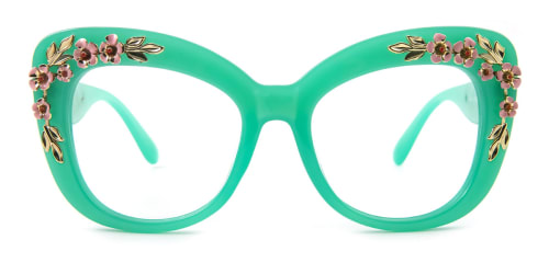 15650 tropic Cateye green glasses