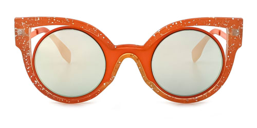 1655 Cally Cateye orange glasses