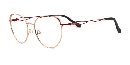 17001 Aretha Oval red glasses