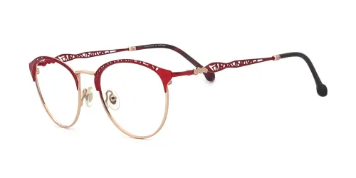 17007 Delta Oval red glasses