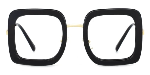 1745 Abiba Rectangle black glasses