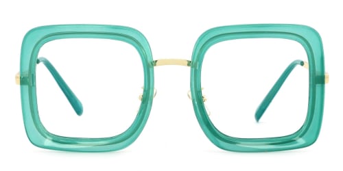 1745 Abiba Rectangle green glasses