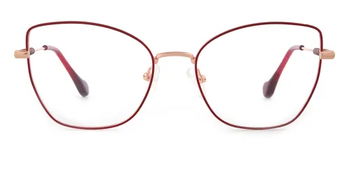 1760 Gustave Cateye red glasses