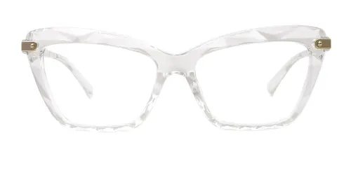 Clear Cateye Irregular Simple Unique Gorgeous Super Light Eyeglasses | WhereLight