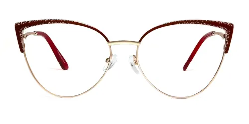 18062 Megara Cateye red glasses