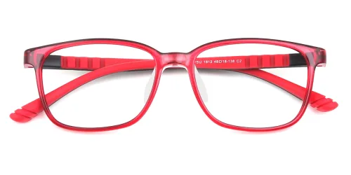 18131 Jonathon Rectangle red glasses