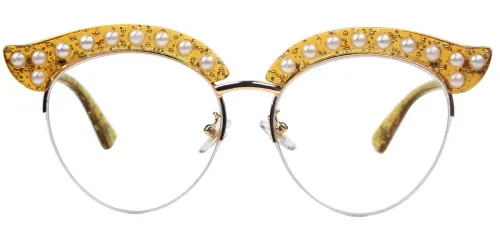 1844 Madge Cateye yellow glasses