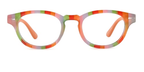 185110 jessie Oval orange glasses