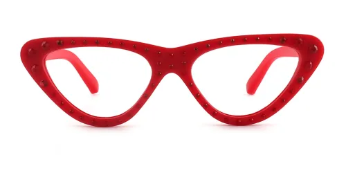 18514 Jewel Cateye red glasses
