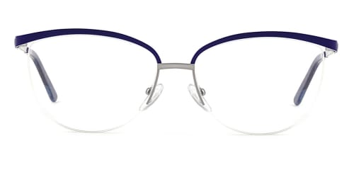 1875 demi Oval blue glasses