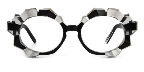 19097 Annetta Round,Oval black glasses