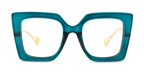 1916 Felicia Geometric green glasses