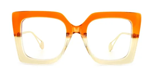 1916 Felicia Geometric orange glasses