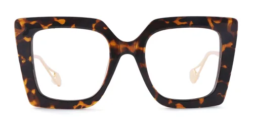 1916 Felicia Geometric tortoiseshell glasses