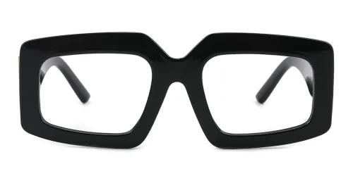 1924 Leach Rectangle black glasses